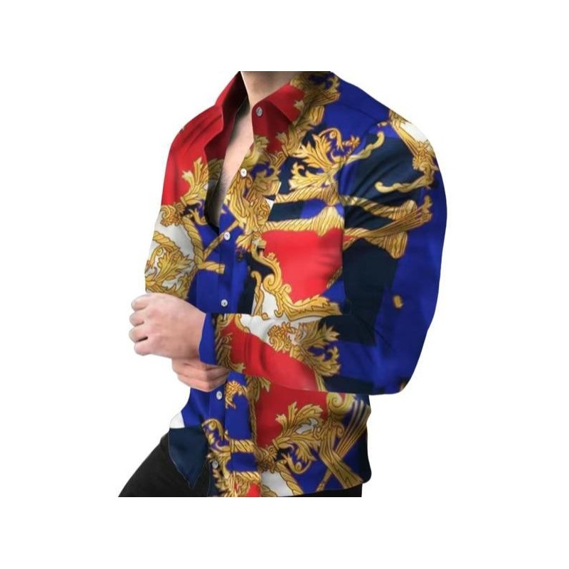 Multi Coloured Red Blue White Shirt