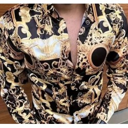 Gold and Black patterned Shirt