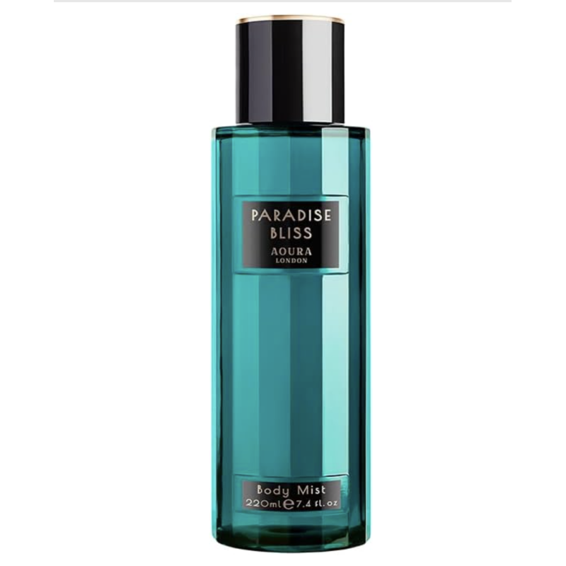 AOURA LONDON WOMENS PARADISE BLISS BODY MIST FRAGRANCE SPRAY 220ML