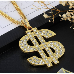 Gold Dollar Sign Necklace