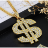 Gold Dollar Sign Necklace