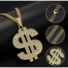 Gold Dollar Sign Necklace