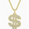 Gold Dollar Sign Necklace