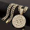 Golden Dollar Pendant Necklace