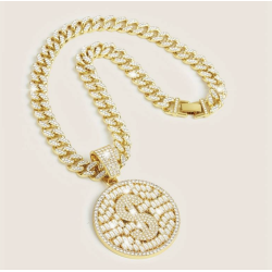Golden Dollar Pendant Necklace