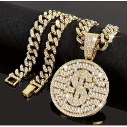 Golden Dollar Pendant Necklace
