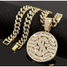 Golden Dollar Pendant Necklace