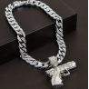 Silver Pistol Pendant Necklace