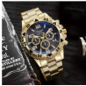 Gold and Blue Quartz Watch