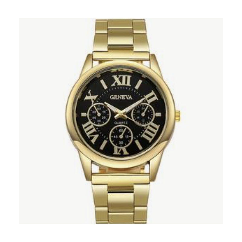 Gold Quartz Sports watch